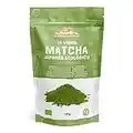 Té Verde Matcha Orgánico Japonés en Polvo - Grado Premium - 100g. Té Matcha Biológico Japonés. Té Bio Grado Premium. Matcha Ecológico Cultivado en Japón, Uji, Kyoto. Ideal para Beber, Cocina y Latte.