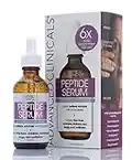 Advanced Clinicals Peptide Facial Serum Moisturizer Skin Care Oil For Face, Wrinkles, Fine Lines, & Puffiness. 6X Peptide Concentrate Serum W/Collagen Plumps, Lifts, & Evens Skin Tone, 1.75 Fl Oz