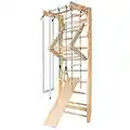 Giantex Espalier Suédois en Bois, Espalier Gym Équipements de Sport avec Poignées Réglables,Echelle Musculation avec Barres,pour Adultes & Enfants