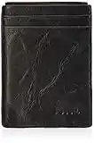 Fossil Funda magnética para Tarjetas, Color Billetera Tipo, Neel Negro, Talla única para Hombre