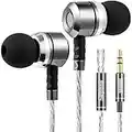 sephia SP3060 Earbuds - HD Bass Driven Audio, Lightweight Aluminum in Ear Headphone, S/M/L Ear Bud Tips, Earphone Case, 3.5mm Tangle-Free Cord - for Music, Podcasts, and More (Without Mic)