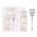 Gillette Venus Women's Razor + 2 Blade Refills + 2in1 Shave Gel and Cleanser 190ml Bundle, Specifically Designed for Pubic Hair & Skin with A PH Balance