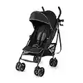 Summer Infant 3Dlite+ Convenience Stroller, Lightweight Umbrella Stroller with Oversized Canopy, Extra-Large Storage and Compact Fold, Black