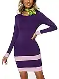 Laqeyko Women Long Sleeves Halloween Costume Scooby Doo Costume Daphne Dress with Scarf S