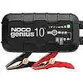 NOCO GENIUS10UK, 10A Smart Car Charger, 6V and 12V Portable Heavy-Duty Battery Charger Maintainer, Trickle Charger and Desulfator Conditioner for AGM, Leisure, Lithium, Motorbike and Caravan Batteries