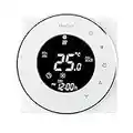 Termostato Wi-Fi per Caldaia a Gas 5A(220v),Termostato Caldaia Incasso Schermo LCD(VA Schermo) Touch Button Retroilluminato Programmabile con Alexa Google Home e Telefono APP-Rotondo