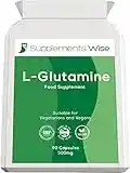 L-Glutamine Capsules - Muscle Strength and Recovery Amino Acid - L Glutamine Nutritional Supplement - Sugar or Alcohol Craving Relief - L Glutamine Powder for Gut Health and Leaky Gut - 90 x 500mg