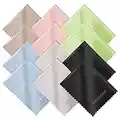 Multicolor Microfiber Cleaning Cloth, Reusable Glasses and Screen Cleaner (12 Pack 7" x 6" - Six Colors)