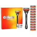 Gillette Fusion 5 Nassrasierer Herren, Rasierer + 11 Rasierklingen mit 5-fach Klinge