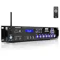 Pyle Bluetooth Hybrid Amplifier Receiver - Home Theater Pre-Amplifier with Wireless Streaming Ability, MP3/USB/SD/AUX/FM Radio (3000 Watt)