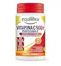 Equilibra Integratori Alimentari, Vitamina C 500 mg, Integratore per la Normale Funzione del Sistema Immunitario, Riduce Stanchezza e Affaticamento, Aroma Arancia, 60 Compresse Masticabili