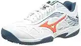 Mizuno Breakshot 3 CC, Scarpe da Tennis Uomo, Wht Cherrytom Maroccanb, 43 EU