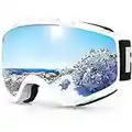 findway Ski Goggles, Skiing Goggles For Snowboard Jet Snow, For Women Men Ladies Youth Teen OTG Over Helmet Compatible, Anti-fog 100% UV Protection, Anti-glare Ski Goggles, For Skiing Snowboarding