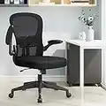 YONISEE Office Chair - Ergonomic Desk with Flip-up Armrest, Lumbar Support Height Tilting Adjustment, High-density Seat Cushion, Mesh Back Rocking Computer Conference Executive Task