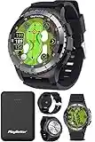 SkyCaddie LX5C Golf GPS Watch - Touchscreen Golf Range Finder Smartwatch w/Ceramic Bezel, 35K Courses, HoleVue, IntelliGreen, & Digital Scorecard - Bundle with PlayBetter Portable Charger