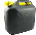 eWorld Direct- 10 Litre Petrol Can For Storage Fuel Diesel Oil Container Can Canister With Pouring Spout for Petrol and Diesel (Black)