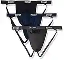 2(X)IST mens Micro Speed Dri Jock Strap 3-pack Base Layer Underwear, Black/Charcoal/Varsity Navy, X-Large US