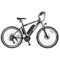 Myatu 26" Electric Bike, 50 Miles Average Range, 36V 12.5 Ah Removable Lithium Battery, Shimano 21 Speed, Double Disc Brakes, Electric Mountain Bikes With Pedal-Assist for Adults