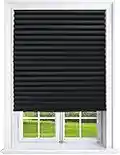 Mirrotek Pleated Window Paper Shades Room Darkening Blinds Black 36" x 69" (Pack of 6 Temporary Shades)