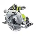 RYOBI 18 V ONE+ Brushless Akku-Handkreissäge R18CS7-0 (Sägeblatt-Ø 184mm, Schnitttiefe 90°/45° 60°/42mm, werkzeuglose Tiefeneinstellung, inkl.Sägeblatt, Parallelanschlag, ohne Akku & Ladegerät)