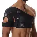 Shock Doctor Shoulder Support Brace for Men, Prevents & Promotes Healing from AC Sprains, Rotator Cuff Injuries & Moderate Separations- Single
