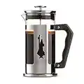 Bialetti Preziosa caffettiera, filtro French Press per caffè o tè, corpo in acciaio inossidabile e contenitore in vetro borosilicato, lavabile in lavastoviglie, 350 ml, per 3 tazze