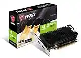 MSI Carte graphique NVIDIA GEFORCE GT 1030 2GHD4 LP OC '2 Go GDDR4, 1518 MHz, conception à profil bas, DisplayPort, HDMI, système de refroidissement passif sans ventilateur