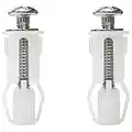 GOIYZTTR 2 Pièce Vis de Siège de Toilette, Vis D'expansion pour Couvercle de Toilette, Fixation Abattant WC Convient Sièges de Toilette Standard, Universel (Blanc)