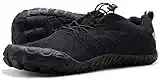 Oranginer Men's Barefoot Shoes - Big Toe Box - Minimalist Cross Training Shoes for Men, Black-2, 8 UK