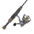 Pflueger President Spinning Reel and Fenwick Elite Tech Ice Fishing Rod Combo, 27" - Medium Light, Multi