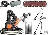 Maxxt Drywall Sander, REAL Self-Vacuum System, LED Light, Telescopic handle, Variable Speed, 6.5A Motor, 6pcs 9” Sanding Discs, Dust bag. PLEASE TURN THE SUCTION ON BEFORE USE, OR YOU MIGHT GET LITTLE SELF-SUCTION!!