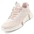 Beita Womens Running Shoes Fashion Sneakers for Teen Girls Breathable Walking Shoes, Beige, 6.5