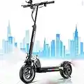 HITWAY Electric Scooter 10" for Adults, Powerful Motor 500W, 30KM Long Range,Max Speed 25KM/H,Folding Scooter,Three Speed Modes with LCD Screen for Adults