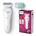 Philips Afeitadora Femenina con una Cuchilla, Uso en Seco y Húmedo, Mango Ergonómico, Color Blanco/Azul Claro