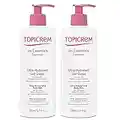 Topicrem - Ultra Hydratant Lait Corps - Hydrate 48h, Relipide, Protège la Peau - Texture Onctueuse, Odeur Délicate - Crème Hydratante pour Peaux Sensibles - Fabrication Française - 2x500 ml