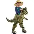 amscan Ride On Green Dinosaur Costume with Light and Sound - 1 PC, Green, Age 3 - 5 Years