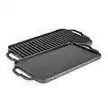 Lodge Cast Iron Chef Collection Rectangular Reversible Grill & Griddle - 20 in x 10 in