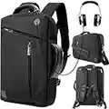 ROXIE 3 In 1 Hybrid Laptop Backpack Shoulder Bag 17.3 17 Inch Computer Bag for Inspiron 17, Precision 7730, HP Envy 17, Omen 17, ThinkPad P71 P72