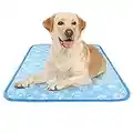 Rywell Tapis de Refroidissement pour Chien, 70×90CM Tapis de Refroidissement pour Chien et Chat, Amélioration 2022 (Q-Max>0.5) - Reste Froid Plus Longtemps, Plus Doux, Plus Durable, Plus Absorbant