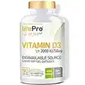 Life Pro Vitamin D3 2000UI 90 Softgels | Suplemento Vitamina D que Estimula Sistema Inmunológico | Fortalece Articulaciones y Huesos