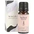 Nikura Patchouli (Indonesian) Essential Oil 10ml | 100% Pure Natural Oils | Perfect for Aromatherapy, Diffusers, Humidifier, Bath | Great for Self Care, Massage, Skin | Vegan & UK Made