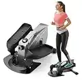 PERLECARE Under Desk Elliptical Portable Elliptical Machine, Desk Bike Pedal Elliptical with Adjustable Resistance & LCD Monitor, Non-Slip Quiet Elliptical Suitable for Gym Office Home - Model PCPE01