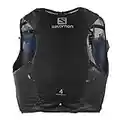 Salomon Adv Hydra Vest 4 Chaleco para correr con Flask incluido Unisex, Comodidad y estabilidad, Rápido acceso a la hidratación, Simplicidad, Black, M