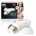 Braun IPL Hair Removal for Women and Men, Silk Expert Pro 5 PL5137 with Venus Swirl Razor, FDA Cleared, Permanent Reduction in Hair Regrowth for Body & Face, Corded, Gold/White