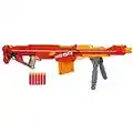 Nerf A3700 Centurion Mega Toy Blaster with Folding Bipod, 6-Dart Clip, 6 Official Mega Darts, & Bolt Action for Kids, Teens, & Adults, Gray