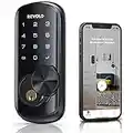 Revolo WFP01 Smart Lock, 5-in-1 WiFi Keyless Entry Electronic Deadbolt for Front Door - Alexa Voice Controlled - App Remotely Control - Anti-Peeking Password with Touchscreen Keypad - Grade 2 - Black