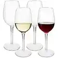 MICHLEY Unbreakable Plastic Red/White Wine Glasses 355 ml/12.5 oz Reusable 100% Tritan-Plastic Shatterproof Wine Goblets Gift Set of 4, BPA-Free and Dishwasher-Safe