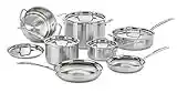 Cuisinart 12 Piece Cookware Set, MultiClad Pro Triple Ply, Silver, MCP-12N