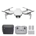 DJI Mini 2 Fly ‎More ‎Combo, Ultraleichte faltbare Kameradrohne, 3-Achsen-Gimbal mit 4K Kamera, 12 MP, 31 min Flugzeit, drei Akkus, OcuSync 2.0 10 km HD-Videoübertragung, Drohne für Einsteiger, Grau