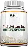 Multivitamin Tablets - 365 Tablets (1 Year Supply) - 25 A-Z Multivitamins and Minerals Including Iron, Zinc & Vitamin D - Multivitamin tablets for Men and Women including 50 plus - One Daily - Highly Bioavailable Vegetarian Vitamins